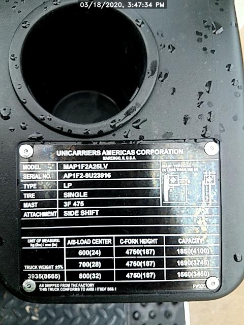 Used Unicarriers MAP1F2A25LV   | lift truck rental for sale | National Lift