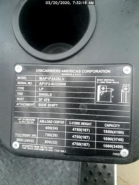 Used Unicarriers MAP1F2A25LV   | lift truck rental for sale | National Lift