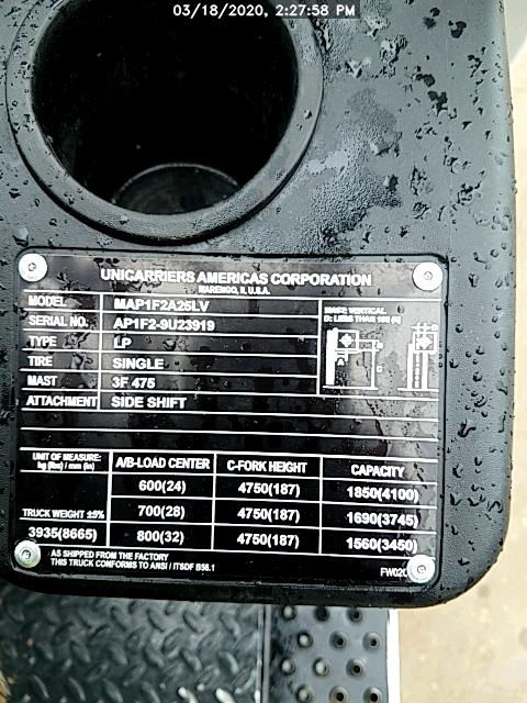 Used Unicarriers MAP1F2A25LV   | lift truck rental for sale | National Lift